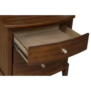 Solid wood Cherry Night Stand w/ 3 Drawers and nickel knobs