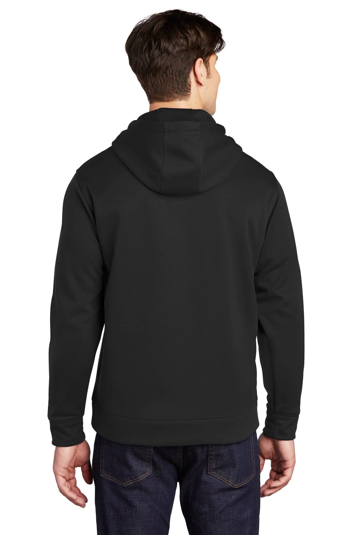 Sport-Tek Repel Fleece Branded Hooded Pullovers, Black