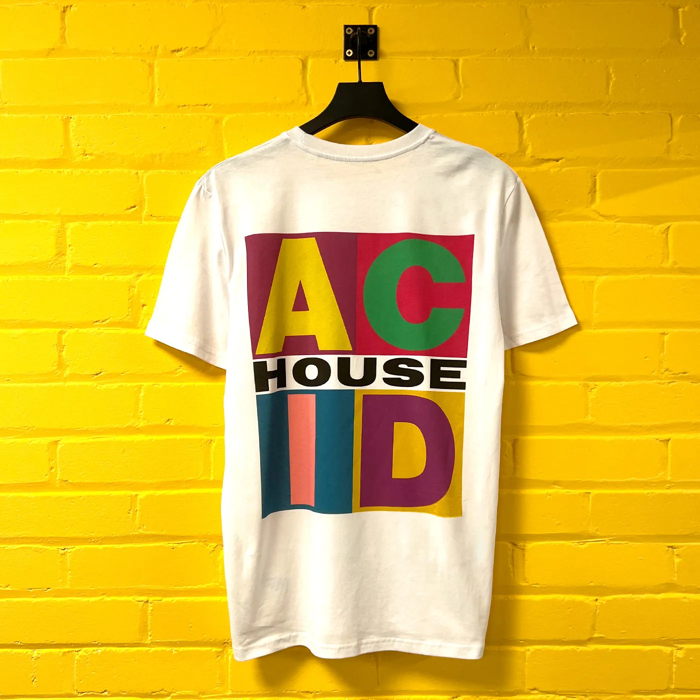 Squares Acid House Back Print - Tshirt - White