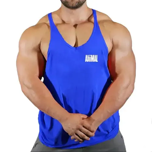 Summer Animal Gym Stringer Tank Top Men Cotton Clothing Bodybuilding