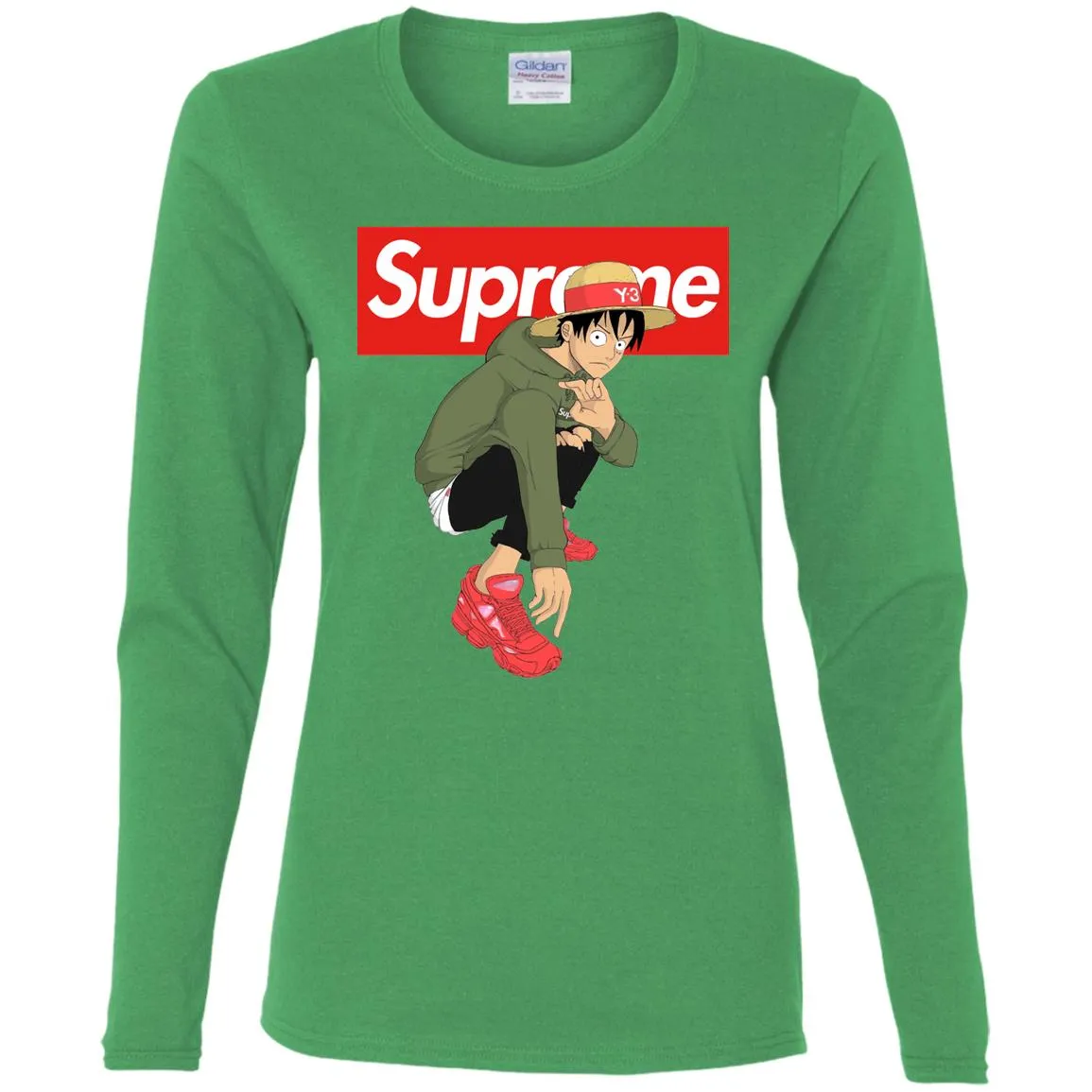 Supreme One Piece Y3 T-shirt Women Long Sleeve Shirt