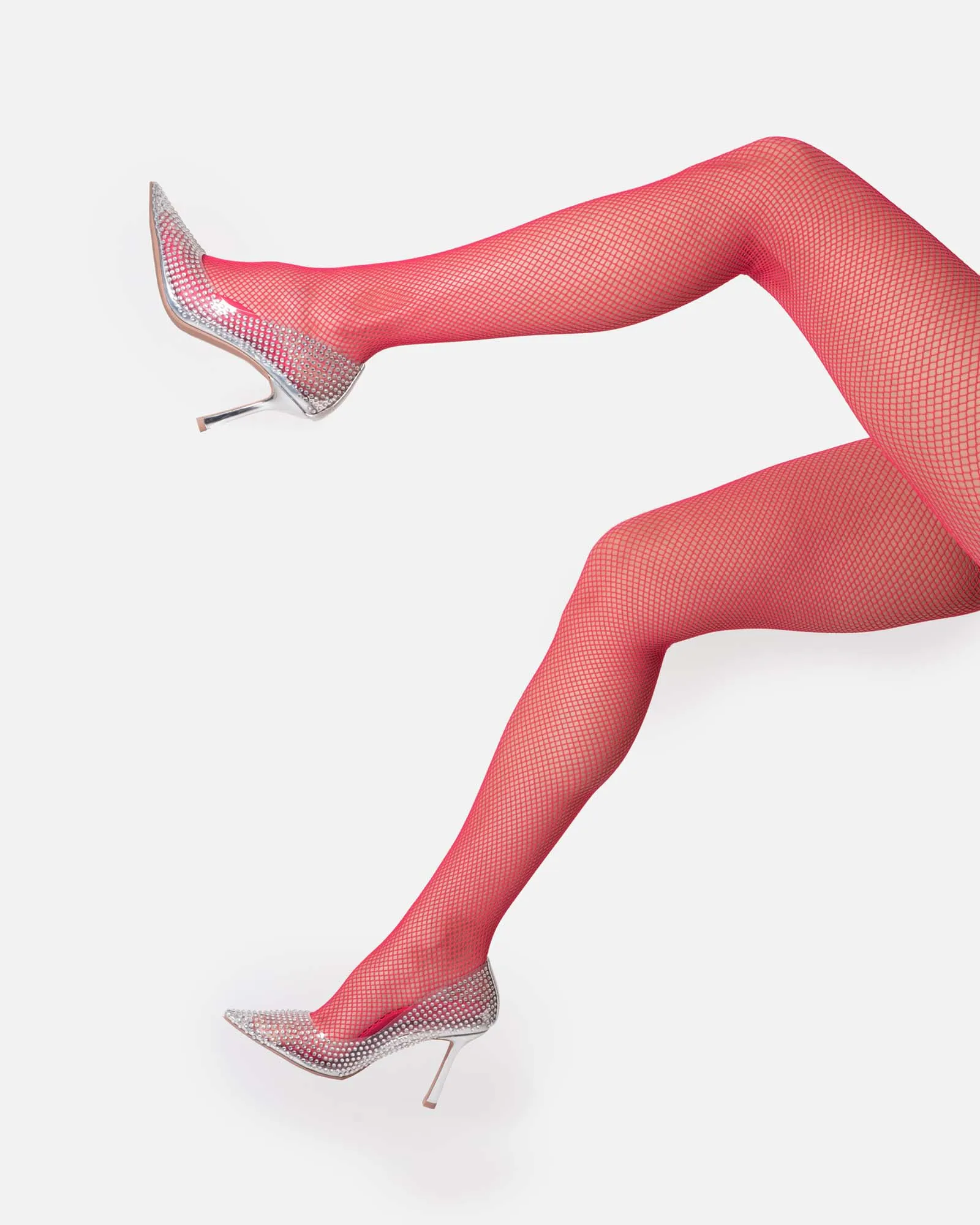 The Drama Fishnet Tights Pink