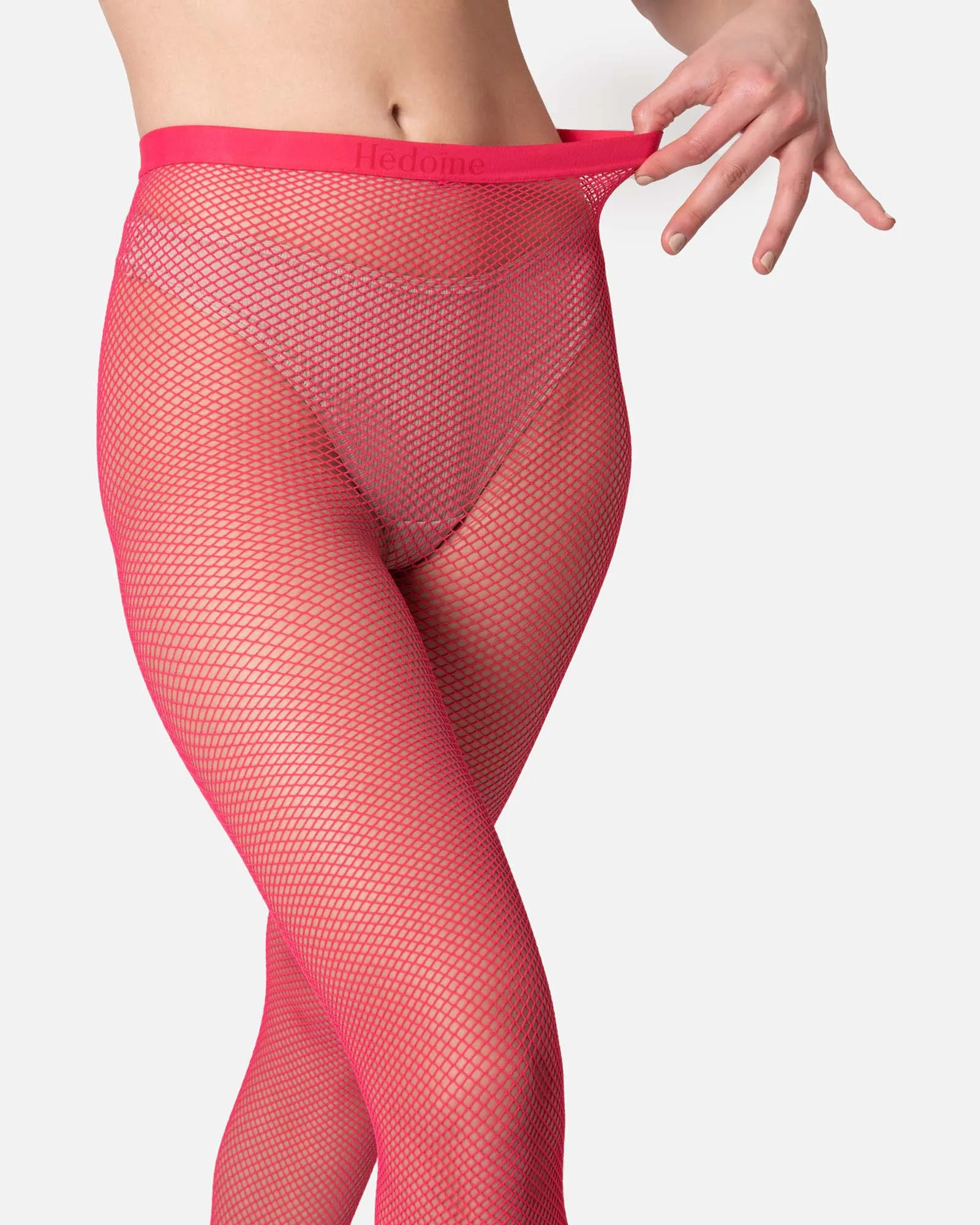 The Drama Fishnet Tights Pink