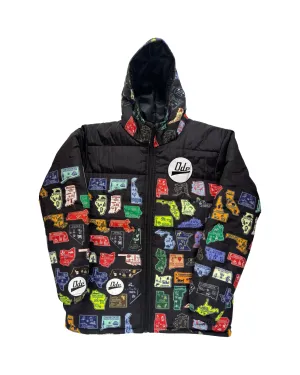 The Ode USA (United States-50 States) Puffer Jacket