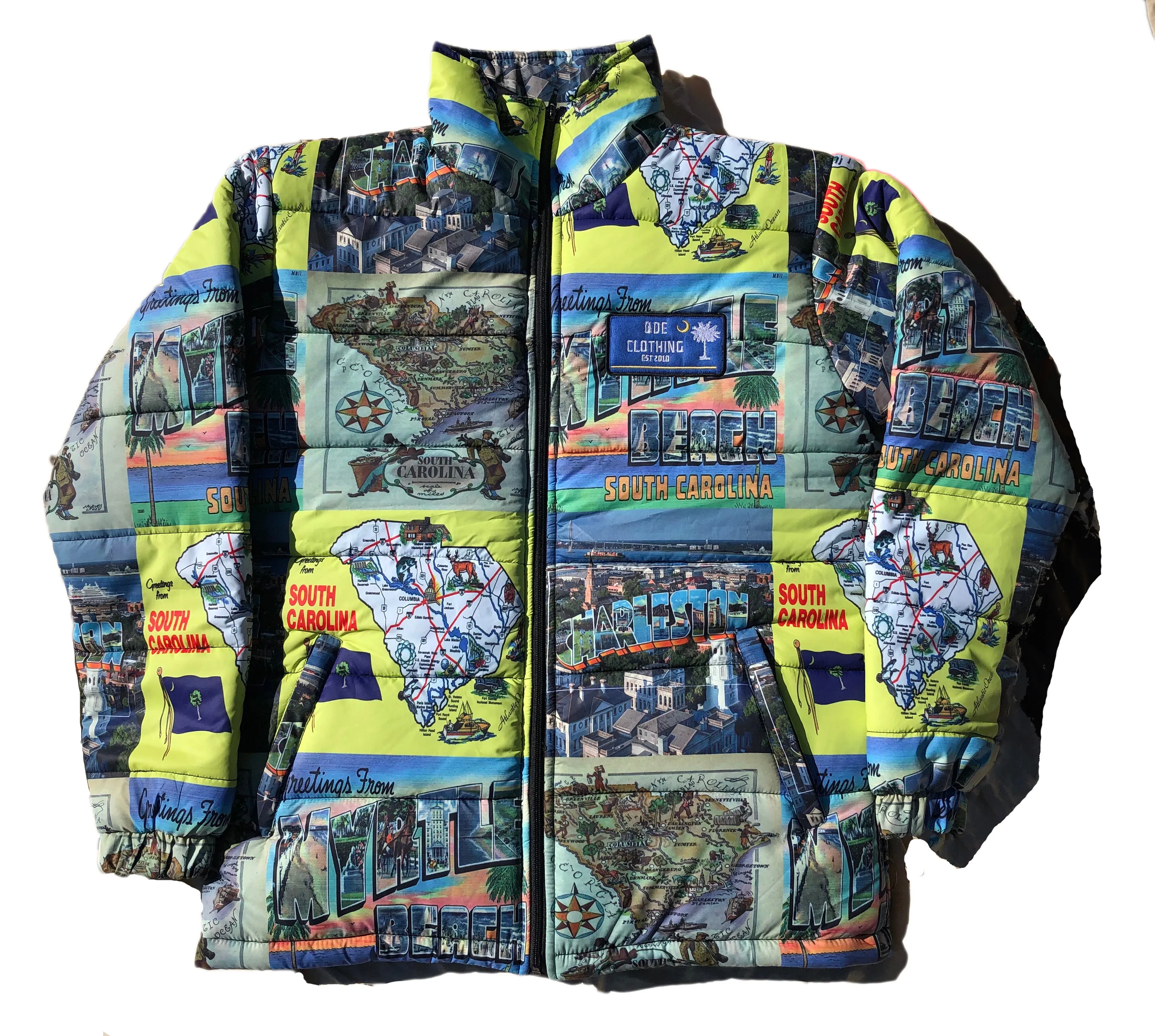 The South Carolina Map Puffer Jacket