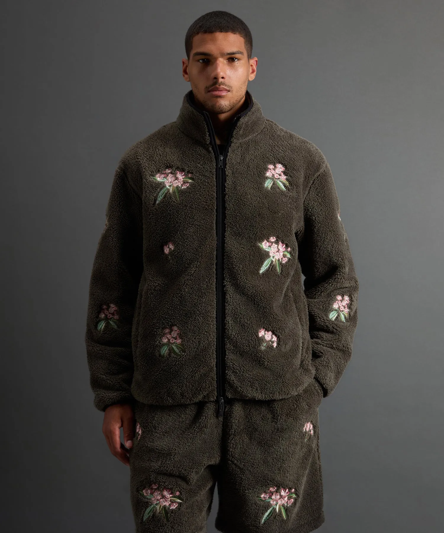 Todd Snyder X Woolrich Sherpa Floral Full-Zip Jacket