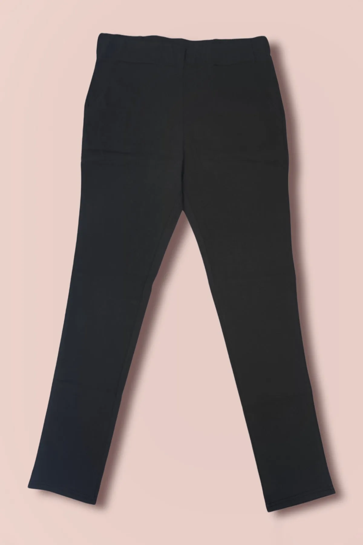 UK Stretch Slim Leg Plain Trousers