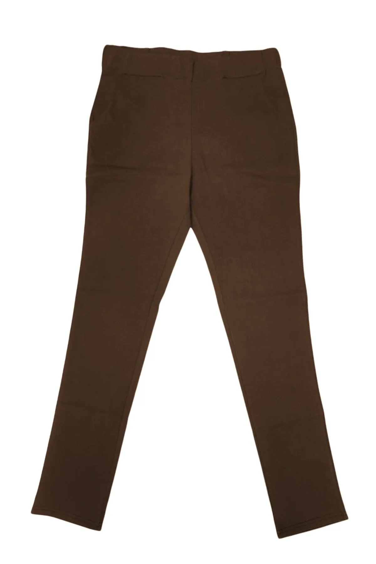 UK Stretch Slim Leg Plain Trousers