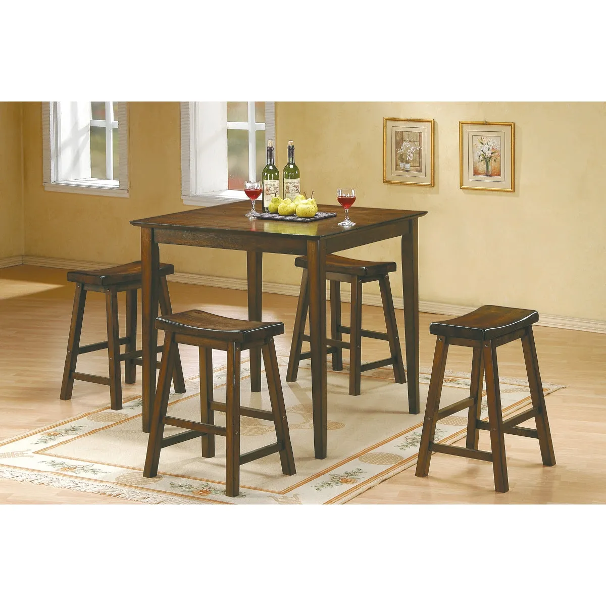 Warm Cherry Counter Height Dining Set