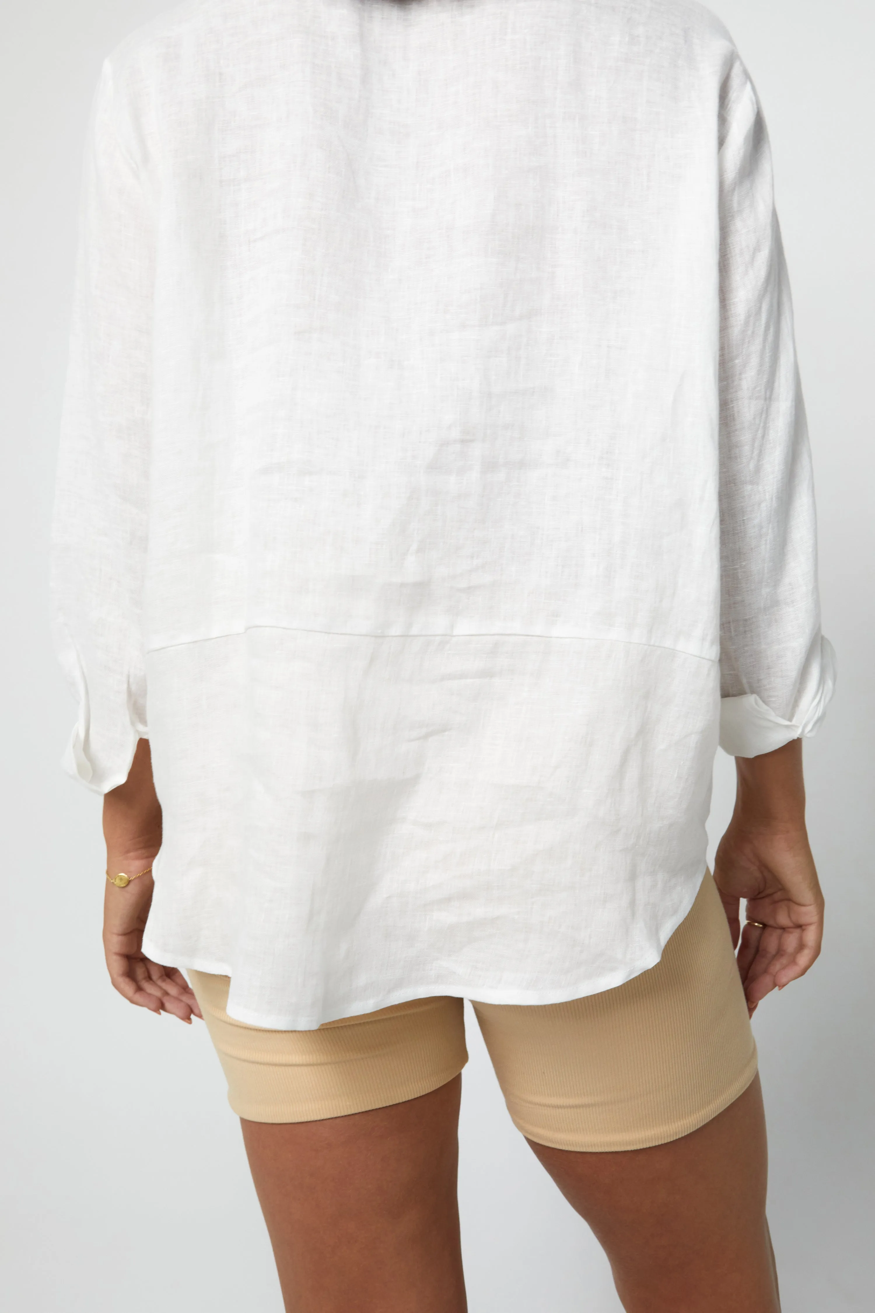 WESLEY LINEN SHIRT - WHITE