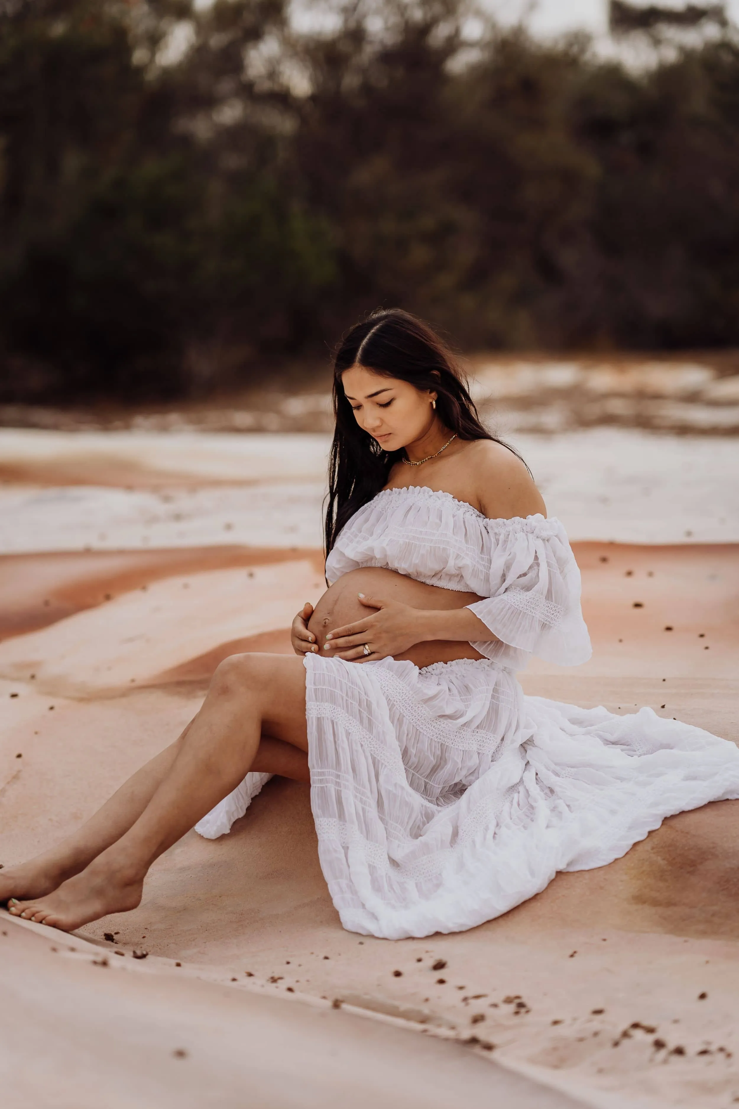 White Lotus Tulle Maxi Two Piece Set