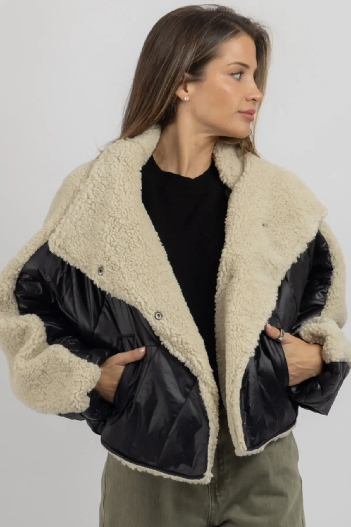 WINSLOW QUILTED SHERPA COAT