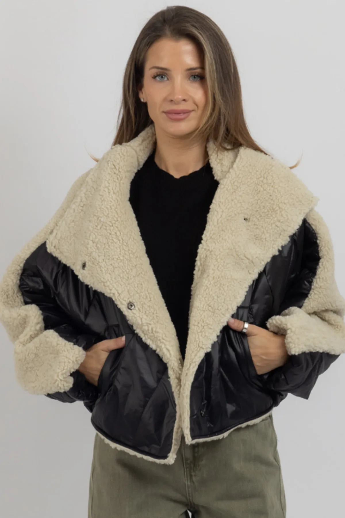 WINSLOW QUILTED SHERPA COAT