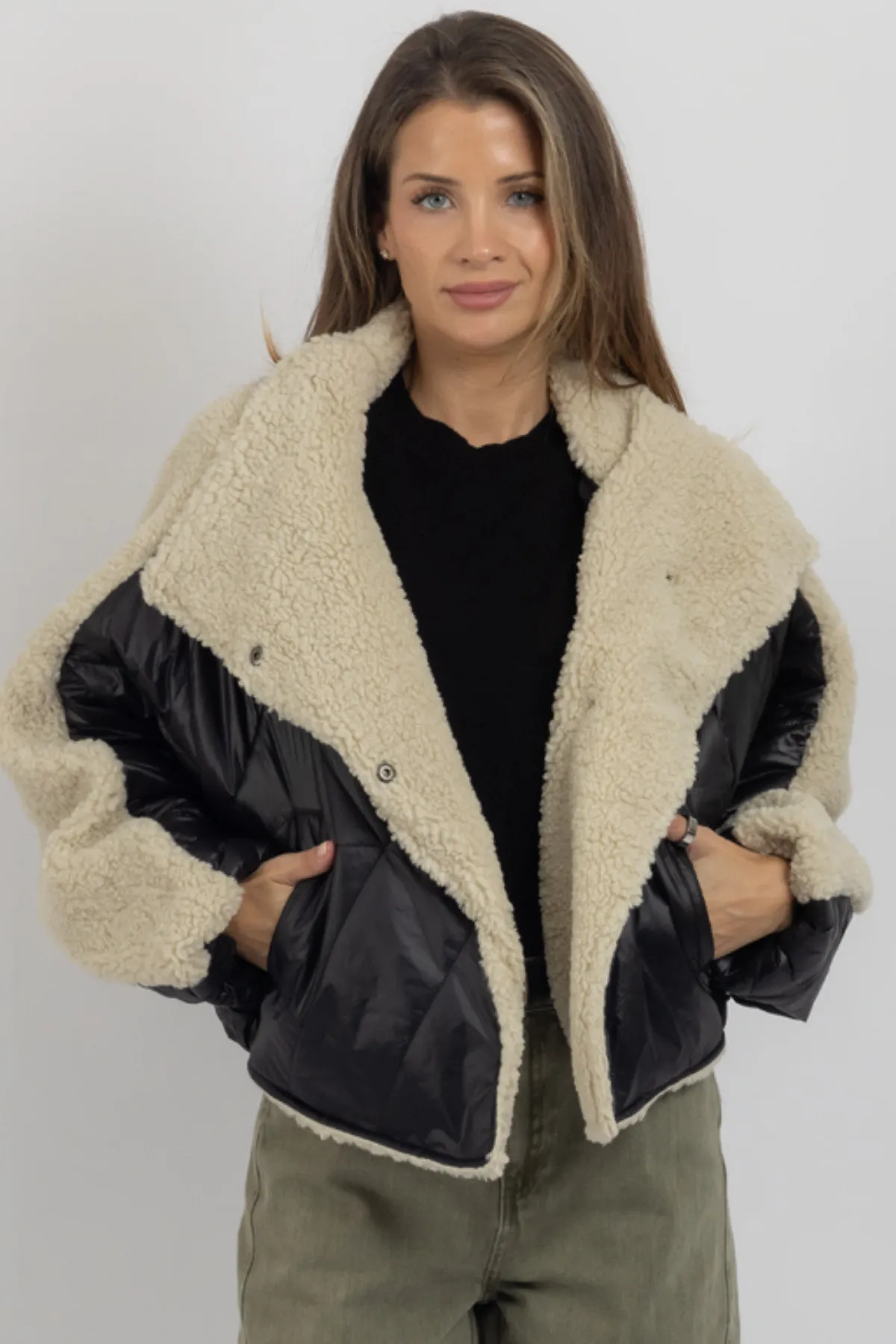 WINSLOW QUILTED SHERPA COAT