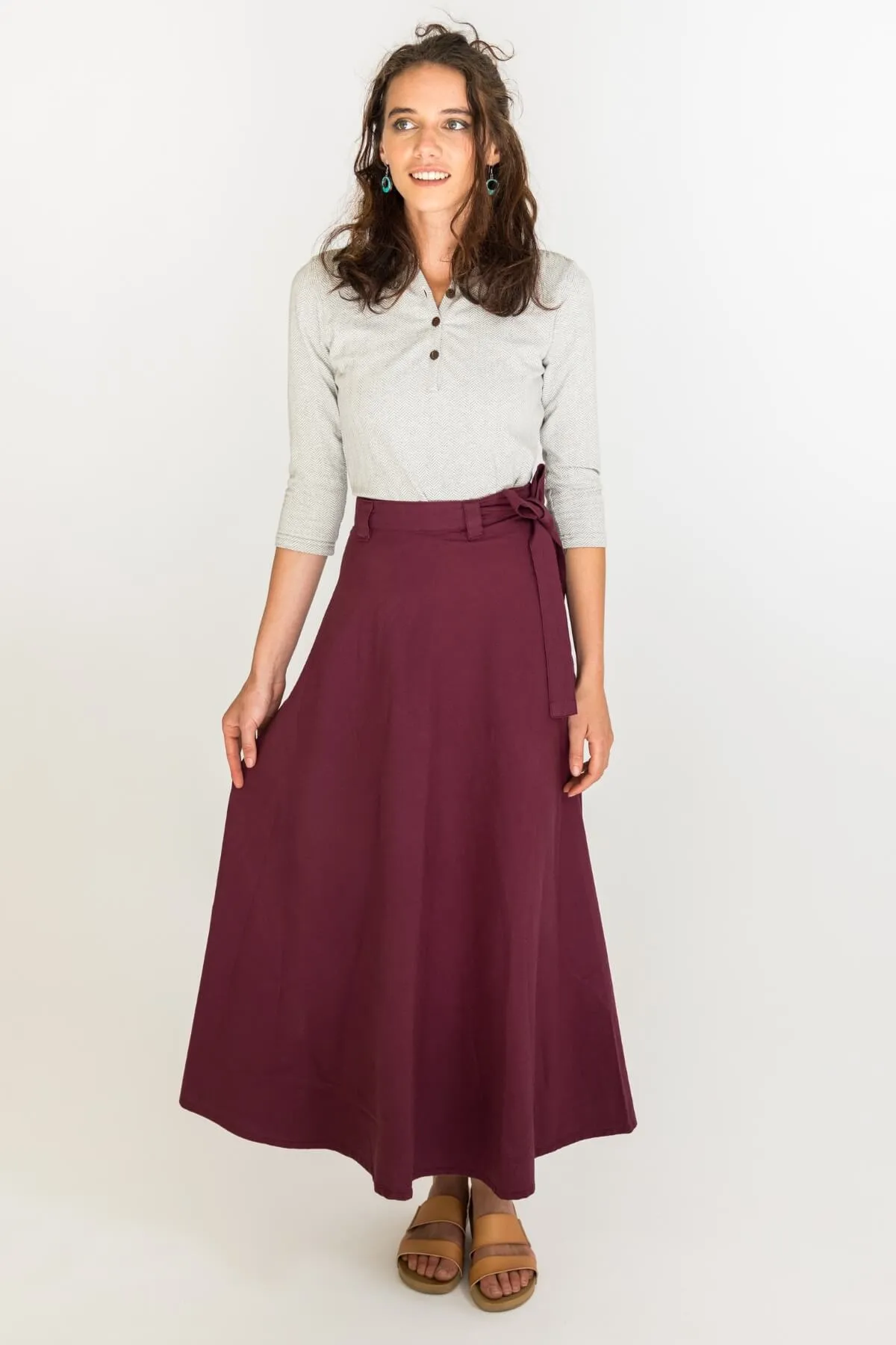 Wrap Skirt - Wine