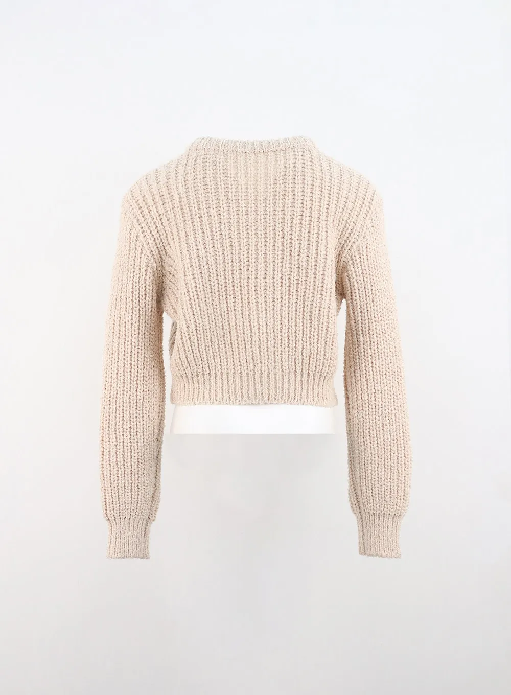 Zip-Up Waffle Knit Sweater IN314