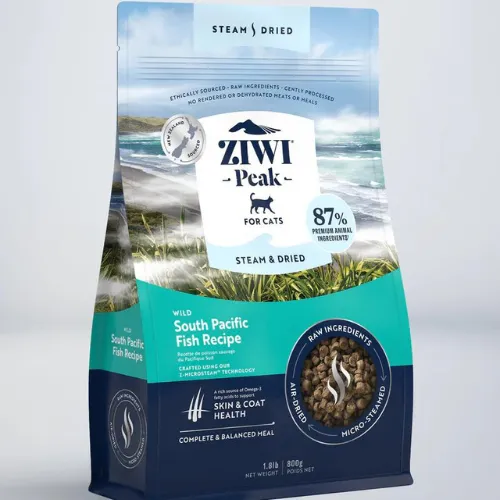 ZiwiPeak South Pacific Fish Recipe Steam & Dried Cat Food