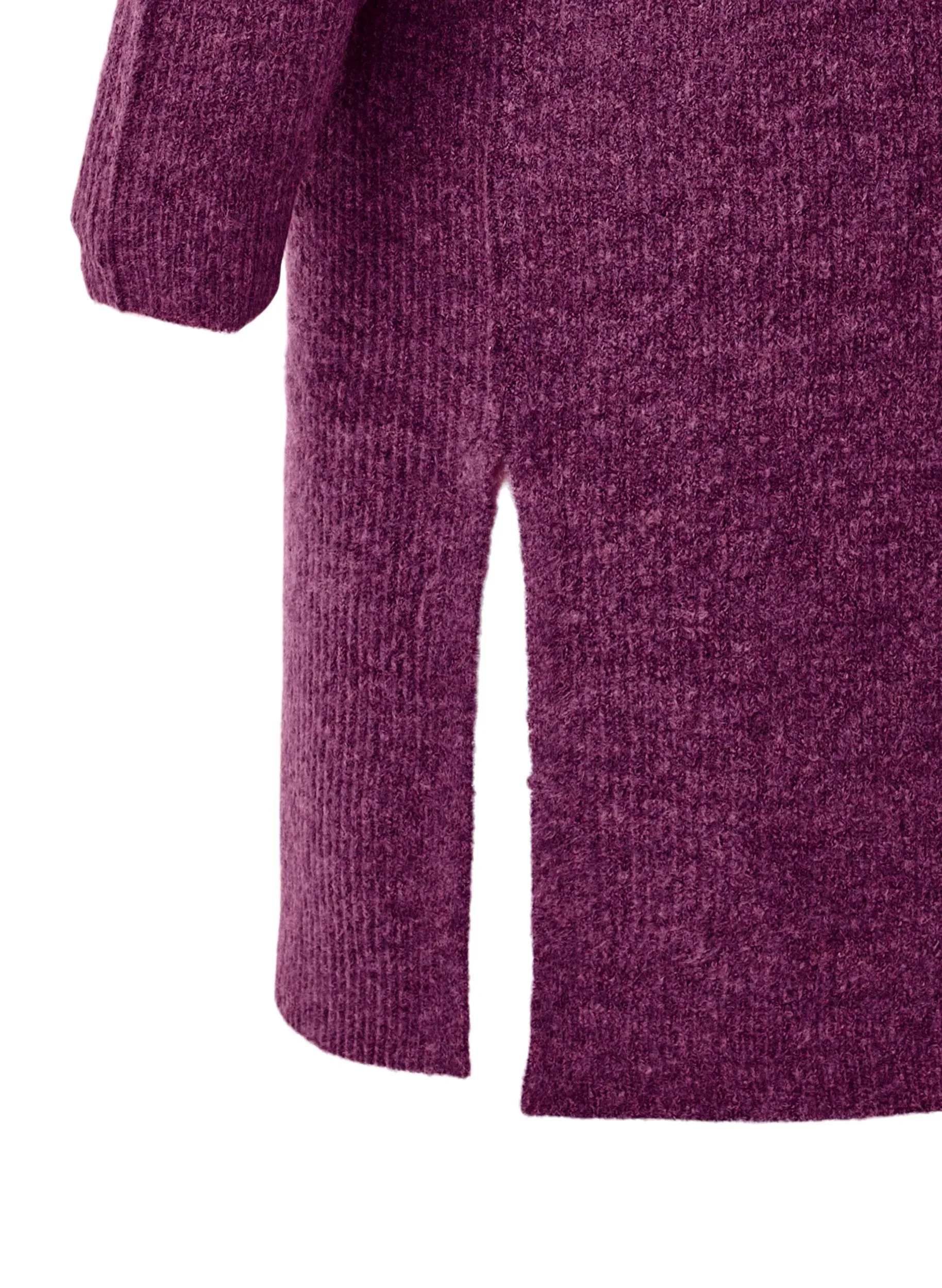 Zizzi Maya Knitted Dress in Purple